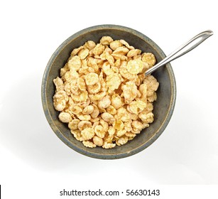 Overhead View Coated Flake Cereal