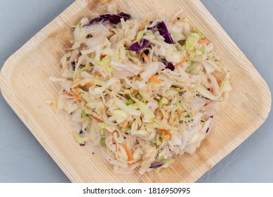 Overhead View Of Cole Slaw Will Taste As Delicious As It Looks.