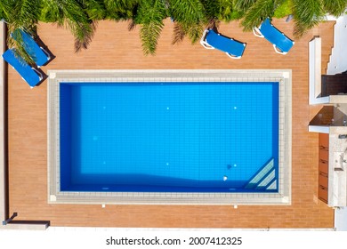 Overhead View Of Empty Swimming Pool