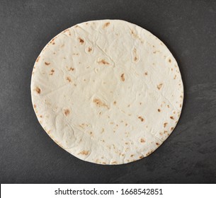 Overhead View Of A Flour Tortilla