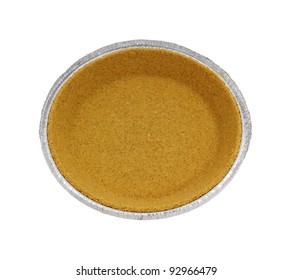 An Overhead View Of A Graham Cracker Pie Crust.