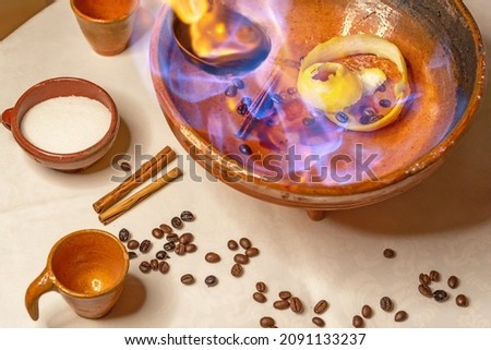 Overhead view of the ingredients to make a 