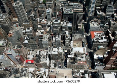 Overhead View Of New York City - NYC Bird's Eye