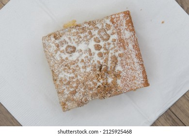 Overhead View Of New York Style Coffee Cake Will Satisfy That Sweet Tooth Appetite When Hungry.