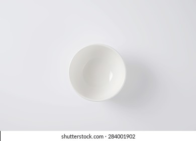 Overhead View Of Pure White Empty Bowl
