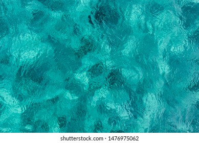 Overhead View Of Rippled Sea Blue Water