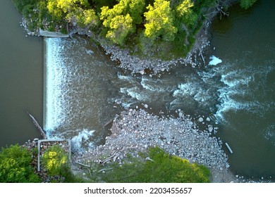 Overhead View Of River Damm