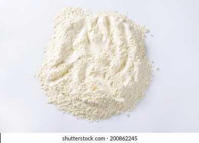 Overhead View Of Soft Wheat Flour Portion