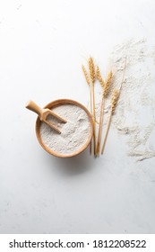 Overhead View Of Whole Grain Flour