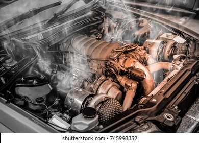 Overheated Muscle Car Engine