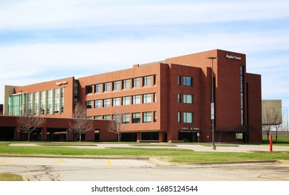 Overland Park, Kansas / USA - March 25, 2020: Johnson County Community College On A Sunny Spring Day