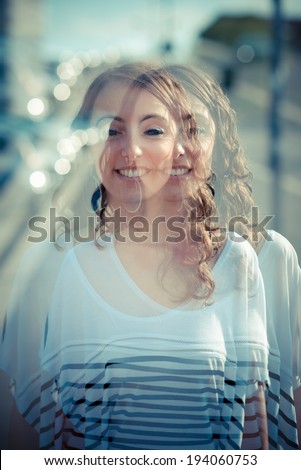 Similar – Beautiful thin woman pulling from her boyfriend hand while he takes the photo