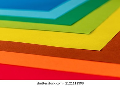 Overlapped Papers Various Colors Stock Photo (Edit Now) 2121111398