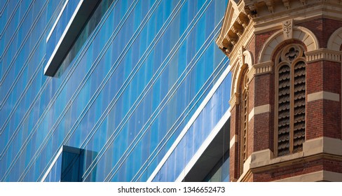 Overlapping cityscape elements