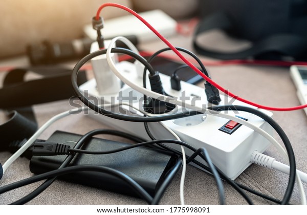 Overloaded Power Socket Plug Extendion Home Stock Photo 1775998091 ...