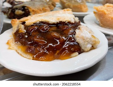 Overloaded Slice Of Raisin Pie On Display For Sale