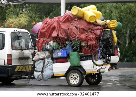 Overloaded trailer in Mpumalanga, South Africa