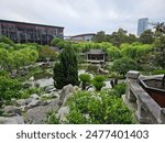 overlook of the Australian Chinese friendship garden.