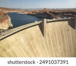 Overlook of Glen Canyon Dam near Page, AZ.