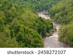 Overlook of the River at Gauley River National Recreation Area Popular Hiking and Canoeing area in Victor, Fayette County, West Virginia, USA