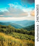 Overlook of the Shenandoah National Park of the Mountain View