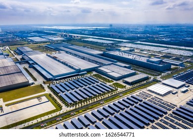 Overlooking Car Factory In China