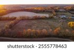 Overlooking the forest in Brandywine Valley in First State National Historical Park from nearby farms, Wilmington, Delaware