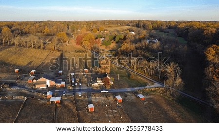 Overlooking the forest in Brandywine Valley in First State National Historical Park from a nearby farm, Chadds Ford, Pennsylvania