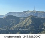 Overlooking the Hollywood Hills in Los Angeles, California with the Hollywood sign in the distance