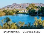 An overlooking landscape view of Yuma, Arizona