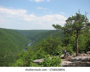 Overlooking The Lehigh Gorge In Pennsylvania