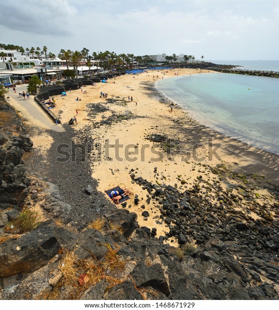 Overlooking Man Made Flamingo Beach Playa Stock Photo Edit