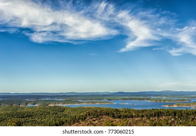 Overlooking Ouachita Mountains And Lake