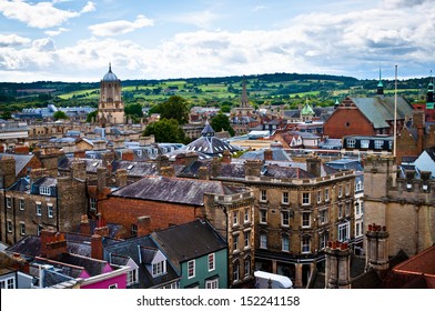 Overlooking Oxford with mountains