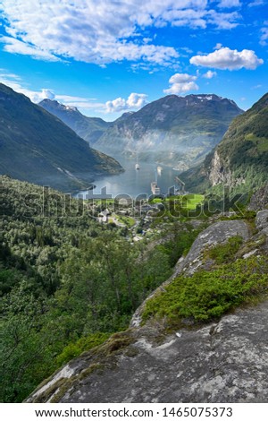 Similar – Geiranger Fjord, Norway