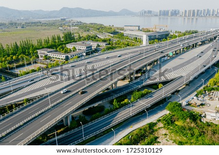 overpass with highway in hangzhou china
