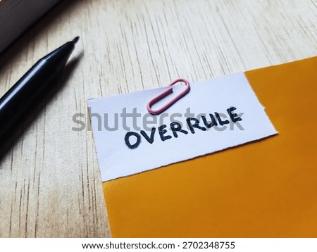 Overrule writting on  table background.