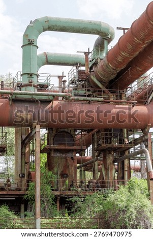 Overrun Piping Systems Presenting Perfect Setting For Exploration And Industrial Themed Photography