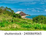 Overseas highway bridge from Horseshoe Beach, Florida.