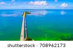 Overseas highway to Key West island, Florida Keys, USA. Aerial view beauty nature. 