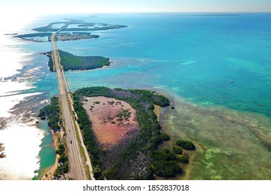 Overseas Highway In A Tropical Land