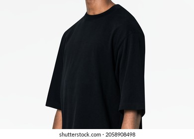 Oversized T-shirt, Black Realistic Design