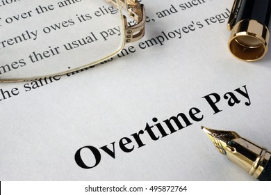 Overtime Pay Concept Written On A Paper.