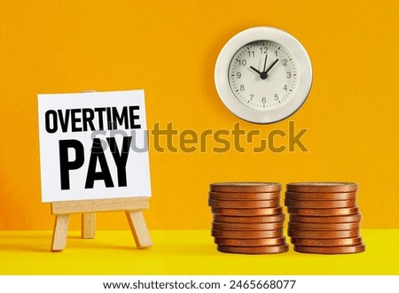 Overtime pay is shown using a text
