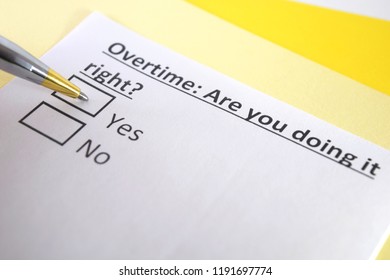 Overtime: Are You Doing It Right? Yes Or No