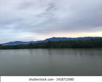 Overview Of Agusan River At Macapagal Bridge Butuan City