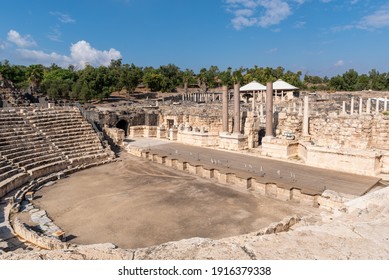 Overview of amphitheater at Beit She'an in Israel