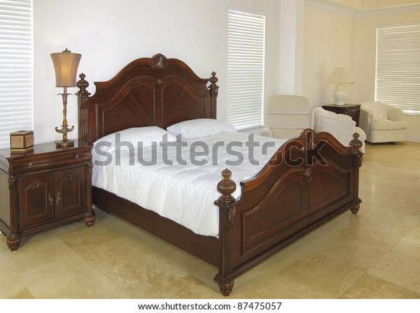 Overview Beautiful Classic Bedroom Suite Private Stock Photo