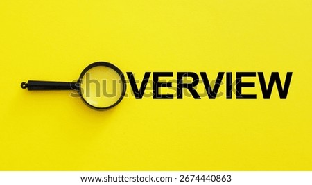Overview brief summary description conclusion concept is shown using a text