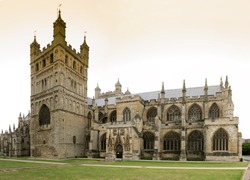 Overview Of The Cathedral Of St. Peter In Exeter